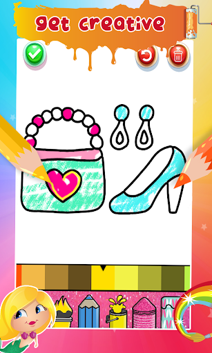 Glitter Stylish Handbags Coloring Book For Girls