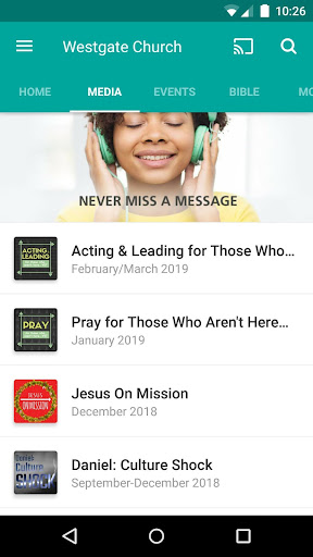 Westgate Church App Screen 2