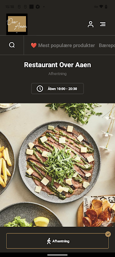 Android application Restaurant Over Aaen screenshort