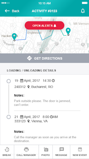 Gruber Logistics Driver APP Screen 3