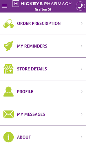 Android application Hickey's Pharmacy App screenshort