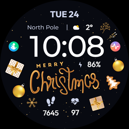 TVV Christmas 5 Watch Face screenshot 10