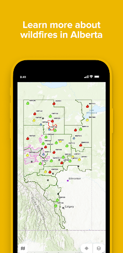 Android application AB Wildfire Status screenshort