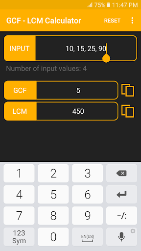GCF - LCM Calculator