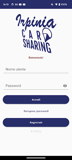 Android application Irpinia Car Sharing screenshort