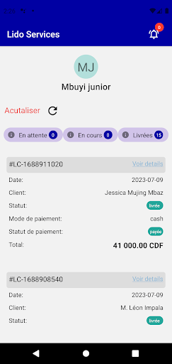 Lido Delivery Screen 2