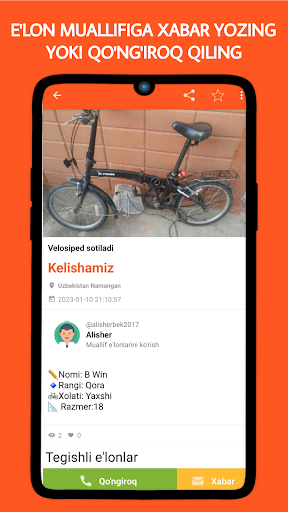 VadaVada bepul elonlar ilovasi Screen 3