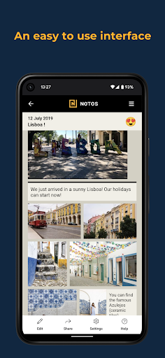 Android application Notos: Photo travel diaries screenshort