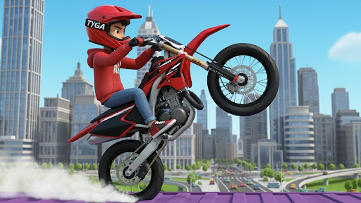 Toon Moto Bikes Stunts Racer Screenshot 2 - AppWisp.com