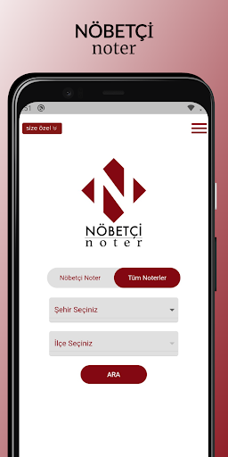 Android application Nöbetçi Noter screenshort