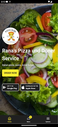Android application Pizza Rubi screenshort