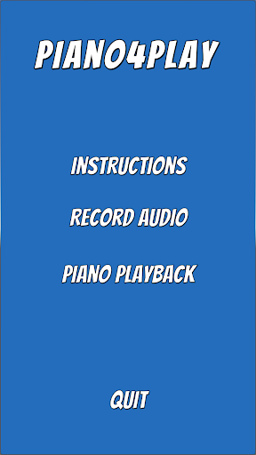 Android application Piano4Play screenshort