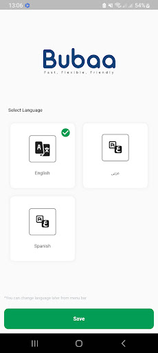 Android application Bubaa Delivery screenshort