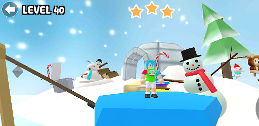 Android application Obby Parkour Snowy Island screenshort