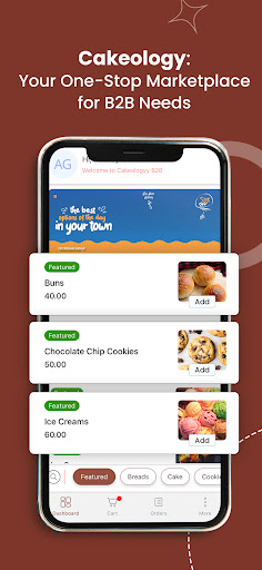 Android application Cakeologyy B2B screenshort
