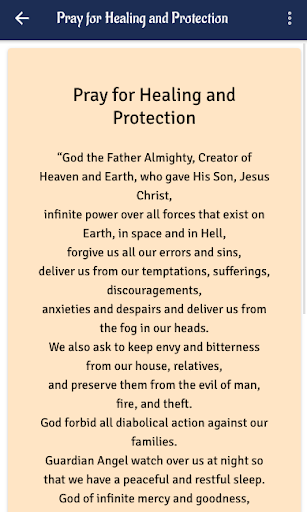 Pray for Healing & Protection Screen 2