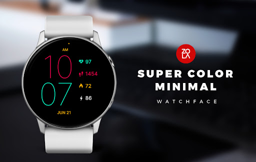 Android application Super Color Minimal Watch Face screenshort