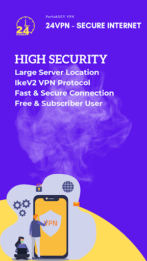 Android application 24VPN - Secure Internet screenshort