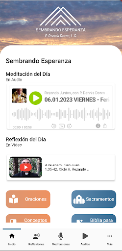 Android application Sembrando Esperanza screenshort
