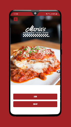 Android application Maria's Italian Kitchen screenshort