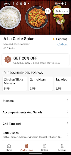 A La Carte Spice Screen 3