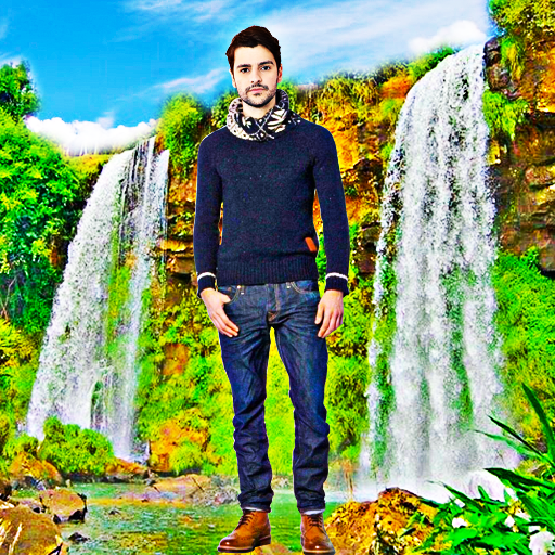 Waterfall photo editor frames logo