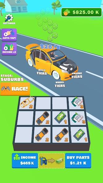 Merge Race - Idle Car games 1.0.6 APK + Mod (Unlimited money) untuk android