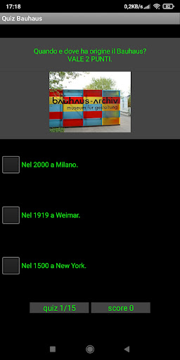 Android application Bauhaus Quiz Arte screenshort