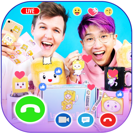 Lankybox calling video chat logo