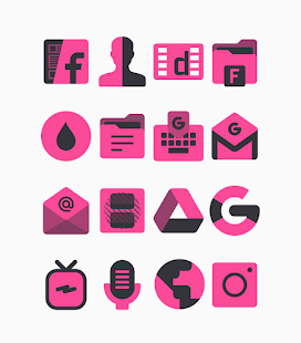 Varwil Pink - Captura de pantalla del paquete de iconos