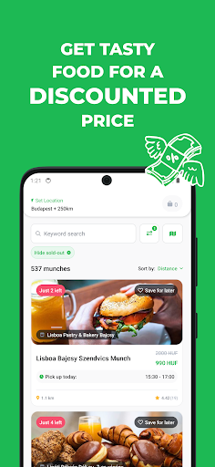 Android application Munch: Save tasty food! screenshort