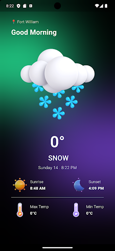 Simplistic Weather App Screen 3