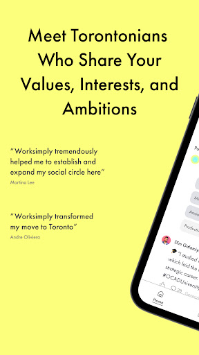 Android application Worksimply - Meet new people screenshort
