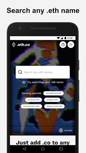 Android application eth.co screenshort