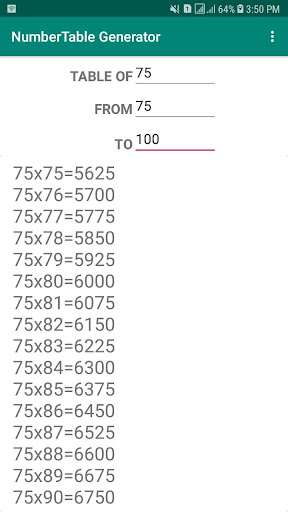 Table Maker Screen 3