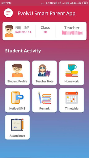 EvolvU Smart School - Parents Screen 2