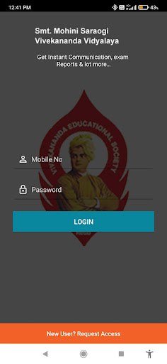 Android application SMS Vivekananda Vidyalaya screenshort