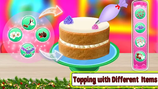 女の子向けのケーキ作りゲーム