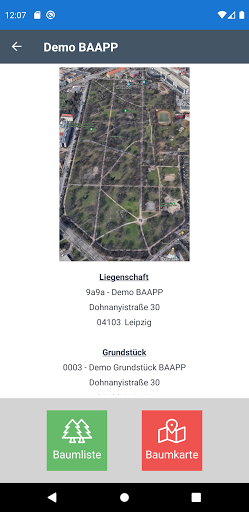 Android application VitriApp-Bäume screenshort