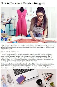 How to Become Fashion Designer