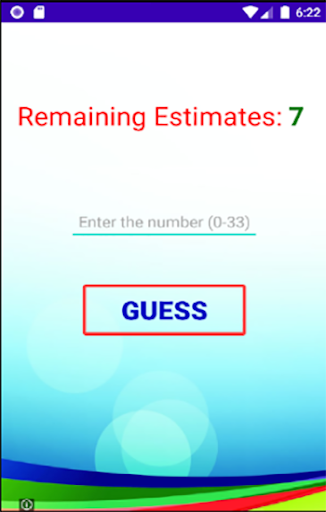 Number Guessing Game Screen 3