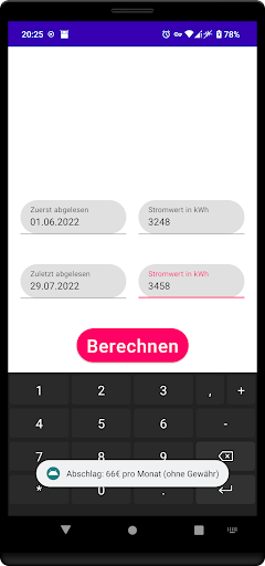 Stromabschlag Rechner Screen 2