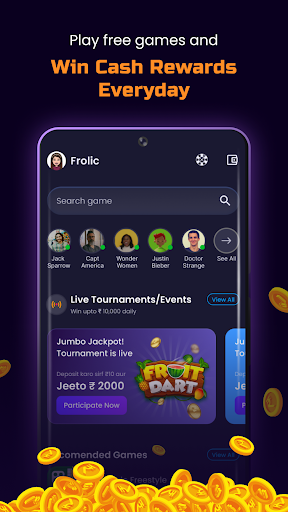 Frolic: Play & Win Cash OnlineAPK (Mod Unlimited Money) latest version screenshots 1