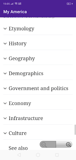 Android application My America screenshort
