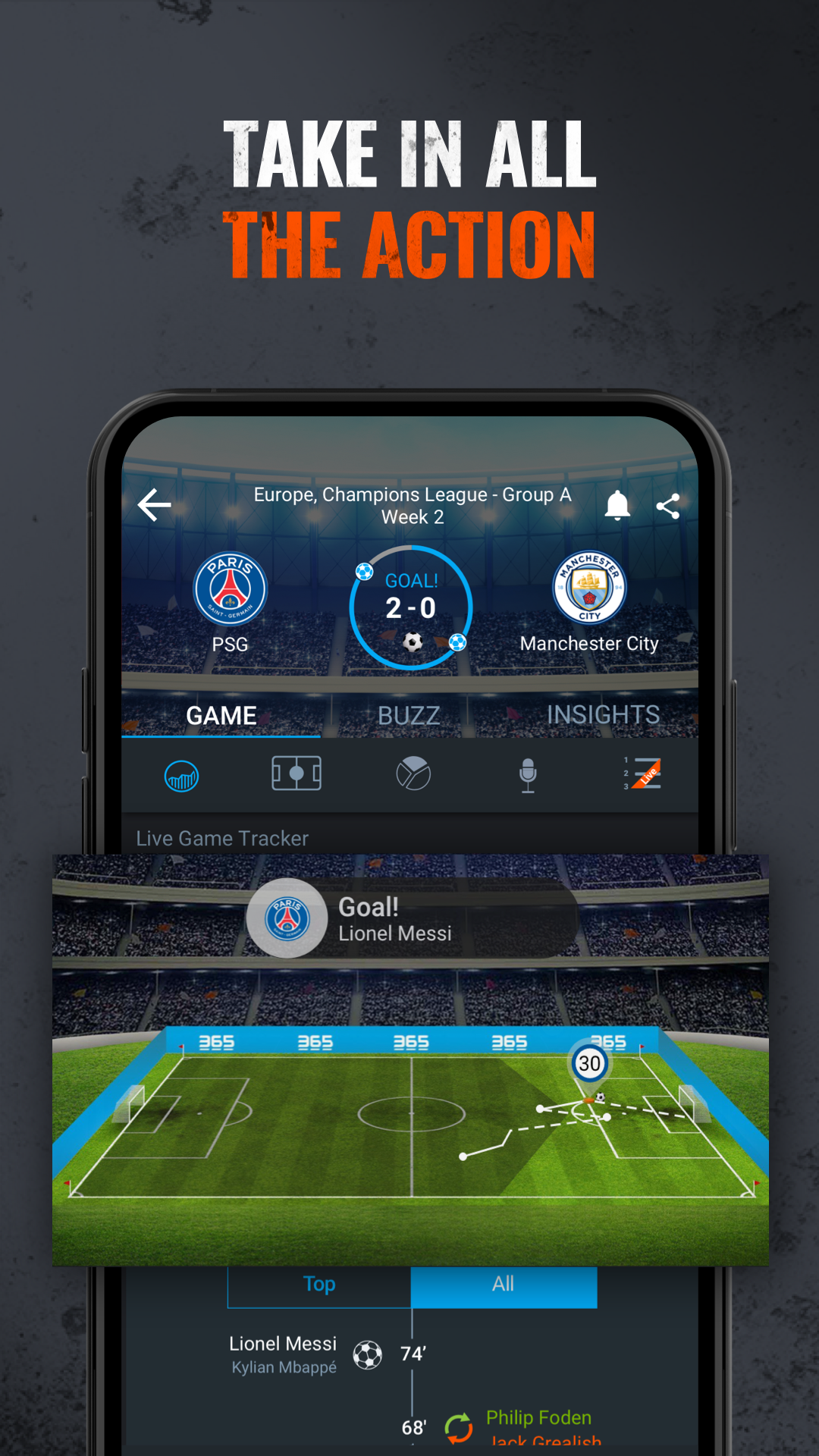 Android application 365Scores: Live Scores & News screenshort