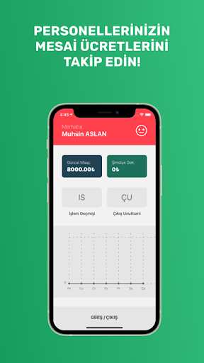 Fibanet - Personel Mesai Takip Screen 3