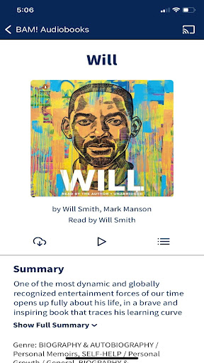 Android application BAM! Audiobooks screenshort