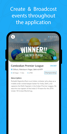 Sportzye Venue Screen 3