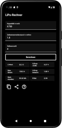 Lipo-Rechner Screenshot 2 - AppWisp.com