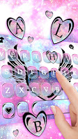 screenshot of Cute Galaxy Wings Keyboard Theme